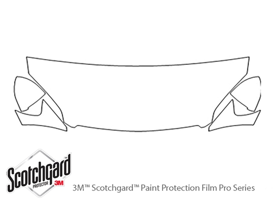 Chevrolet Impala 2006-2013 3M Clear Bra Hood Paint Protection Kit Diagram