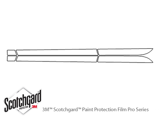 Chevrolet Impala 2014-2019 3M Clear Bra Door Cup Paint Protection Kit Diagram