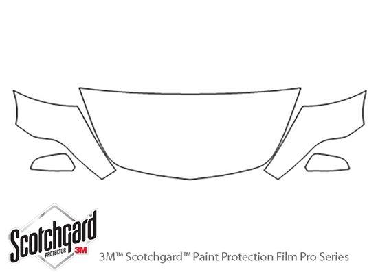 Chevrolet Malibu 2008-2012 3M Clear Bra Hood Paint Protection Kit Diagram