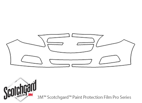 Chevrolet Malibu 2013-2013 3M Clear Bra Bumper Paint Protection Kit Diagram