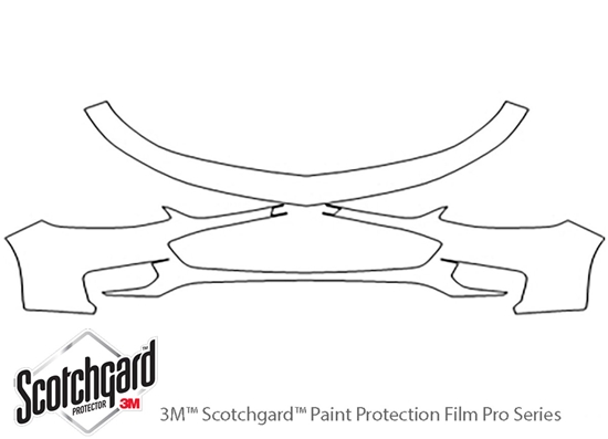 Chevrolet Malibu 2016-2018 3M Clear Bra Bumper Paint Protection Kit Diagram