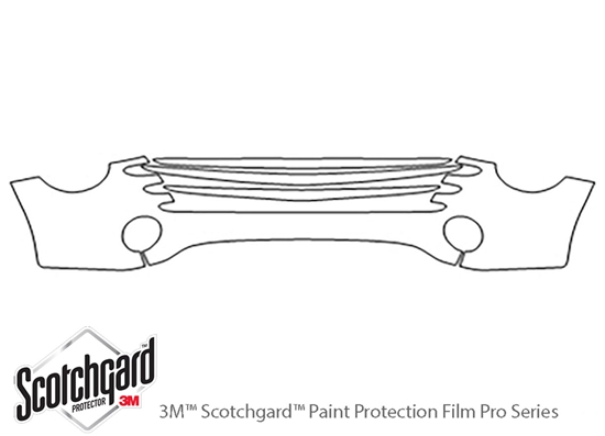 Chevrolet SSR 2003-2006 3M Clear Bra Bumper Paint Protection Kit Diagram