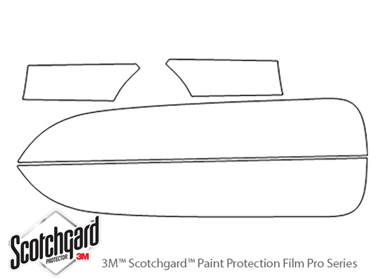 Chevrolet SSR 2003-2006 3M Clear Bra Door Cup Paint Protection Kit Diagram