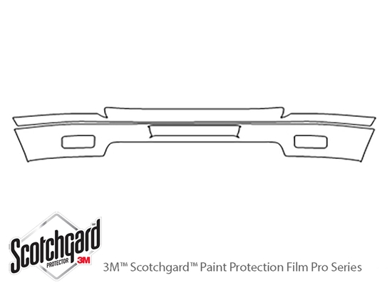 Chevrolet Silverado 2011-2014 3M Clear Bra Bumper Paint Protection Kit Diagram