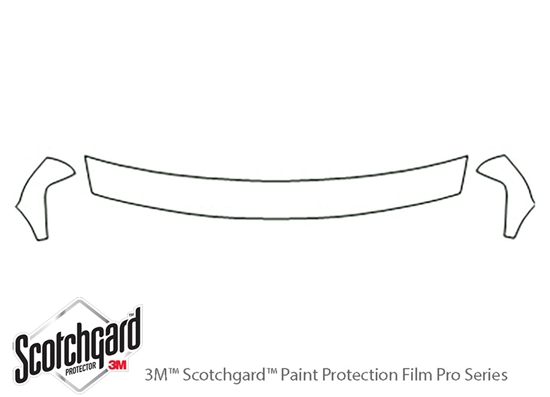 Chevrolet Suburban 2000-2004 3M Clear Bra Hood Paint Protection Kit Diagram