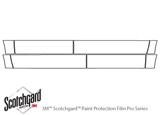 Chevrolet Suburban 2007-2014 3M Clear Bra Door Cup Paint Protection Kit Diagram