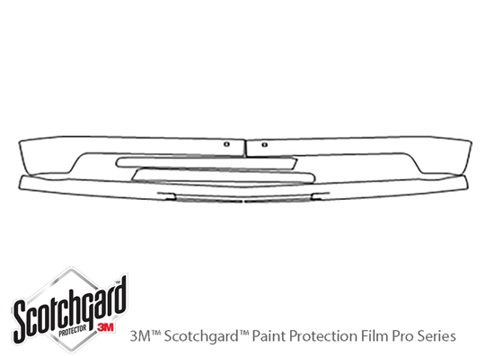 Chevrolet Tahoe 2003-2006 3M Clear Bra Bumper Paint Protection Kit Diagram