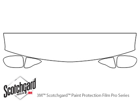 Chevrolet Tahoe 2003-2006 3M Clear Bra Hood Paint Protection Kit Diagram