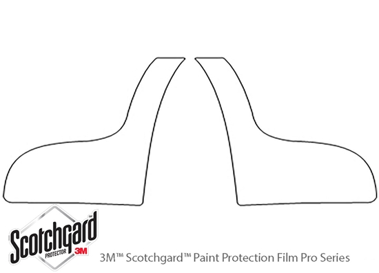 Chevrolet Tahoe 2015-2020 3M Clear Bra Door Cup Paint Protection Kit Diagram