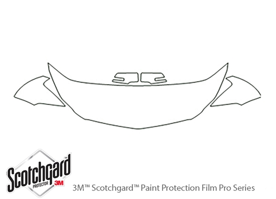 Chevrolet Traverse 2009-2012 3M Clear Bra Hood Paint Protection Kit Diagram