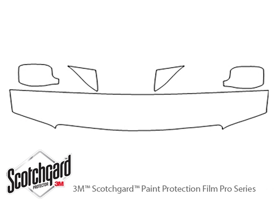 Chevrolet Venture 2001-2005 3M Clear Bra Hood Paint Protection Kit Diagram