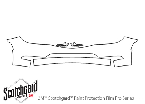 Chrysler 200 2015-2017 3M Clear Bra Bumper Paint Protection Kit Diagram