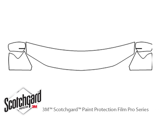 Chrysler 300 2011-2022 3M Clear Bra Hood Paint Protection Kit Diagram