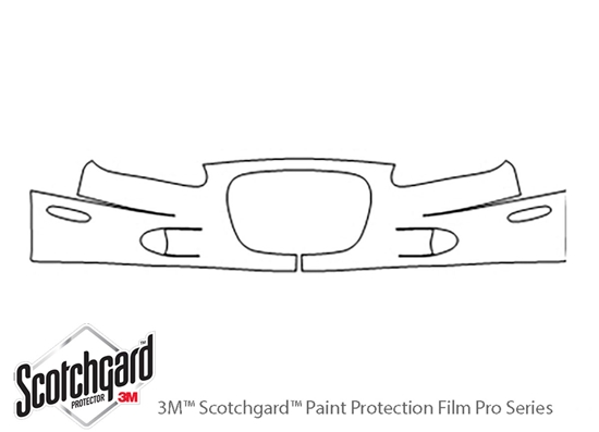 Chrysler Concorde 1998-2004 3M Clear Bra Bumper Paint Protection Kit Diagram