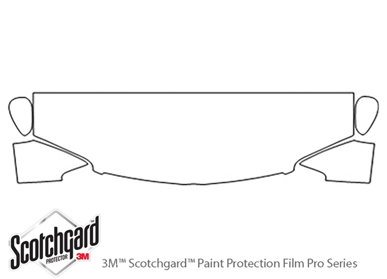 Chrysler Crossfire 2005-2008 3M Clear Bra Hood Paint Protection Kit Diagram