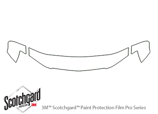 Chrysler Pacifica 2004-2006 3M Clear Bra Hood Paint Protection Kit Diagram