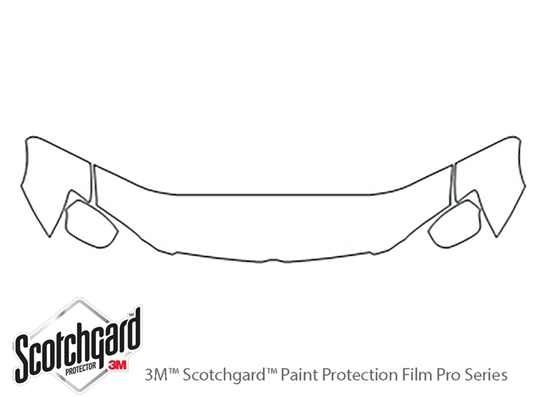 Chrysler Pacifica 2007-2008 3M Clear Bra Hood Paint Protection Kit Diagram