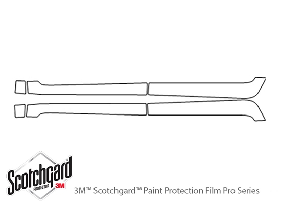 Chrysler Pacifica 2017-2024 3M Clear Bra Door Cup Paint Protection Kit Diagram