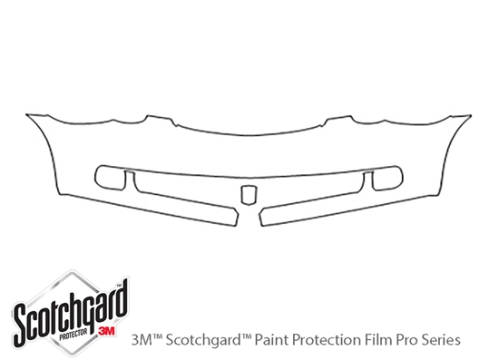 Chrysler Pt Cruiser 2006-2010 3M Clear Bra Bumper Paint Protection Kit Diagram