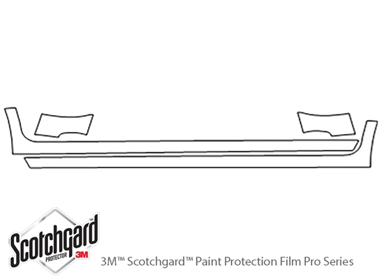 Chrysler Pt Cruiser 2006-2010 3M Clear Bra Door Cup Paint Protection Kit Diagram