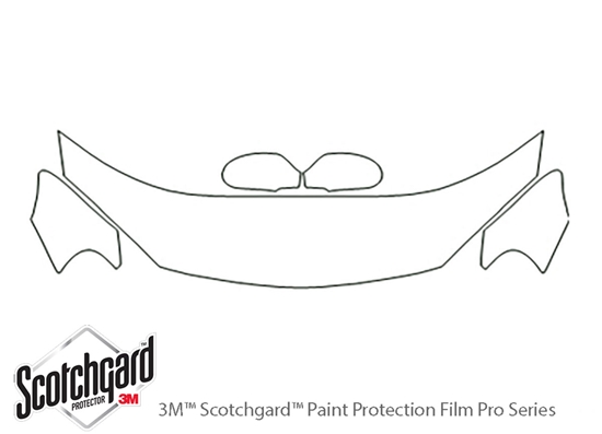 Chrysler Sebring 2001-2006 3M Clear Bra Hood Paint Protection Kit Diagram