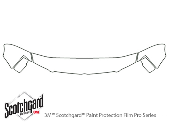 Chrysler Town and Country 2008-2010 3M Clear Bra Hood Paint Protection Kit Diagram