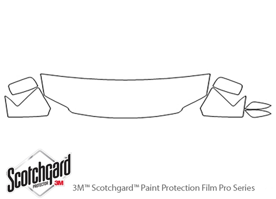 Chrysler Town and Country 2011-2016 3M Clear Bra Hood Paint Protection Kit Diagram