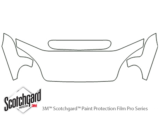 Daewoo Lanos 2000-2002 3M Clear Bra Hood Paint Protection Kit Diagram