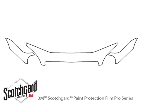 ##LONGDESCRIPTIONNAME2## 3M Clear Bra Hood Paint Protection Kit Diagram