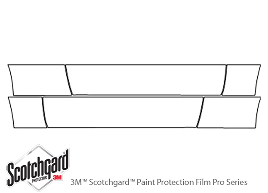 Dodge Challenger 2008-2014 3M Clear Bra Door Cup Paint Protection Kit Diagram