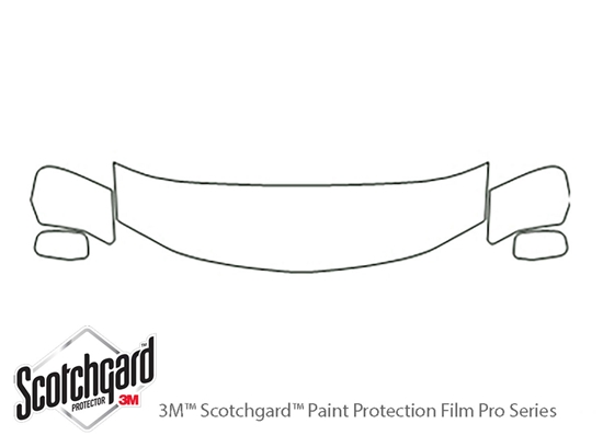 Dodge Charger 2006-2010 3M Clear Bra Hood Paint Protection Kit Diagram