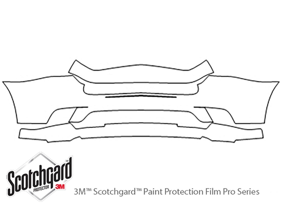 Dodge Charger 2011-2014 3M Clear Bra Bumper Paint Protection Kit Diagram