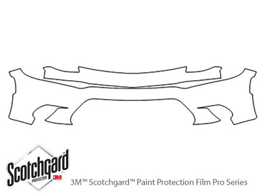 Dodge Charger 2015-2023 3M Clear Bra Bumper Paint Protection Kit Diagram