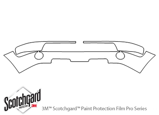 Dodge Dakota 2005-2007 3M Clear Bra Bumper Paint Protection Kit Diagram