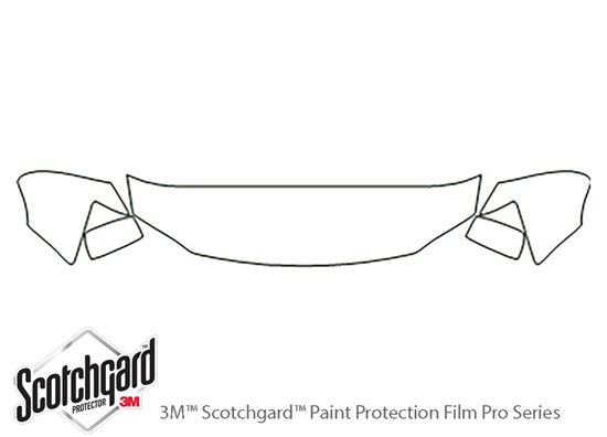 Dodge Grand Caravan 2008-2010 3M Clear Bra Hood Paint Protection Kit Diagram