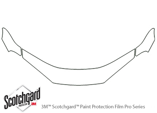 Dodge Intrepid 1998-2004 3M Clear Bra Hood Paint Protection Kit Diagram