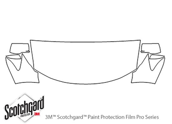 Dodge Journey 2009-2010 3M Clear Bra Hood Paint Protection Kit Diagram