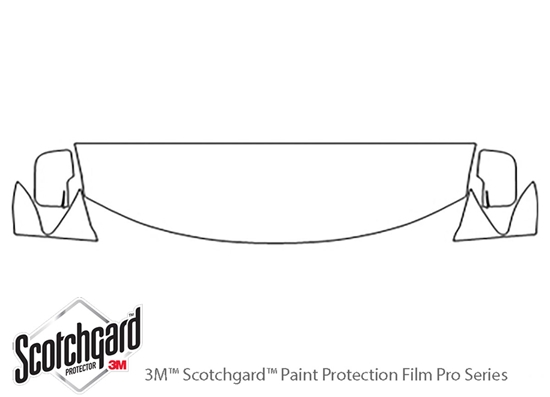 Dodge Journey 2011-2018 3M Clear Bra Hood Paint Protection Kit Diagram