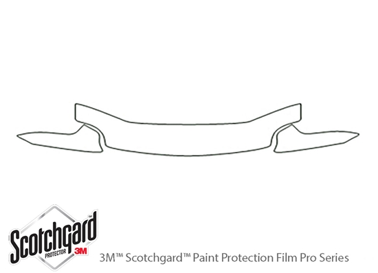 Dodge Neon 1997-1999 3M Clear Bra Hood Paint Protection Kit Diagram