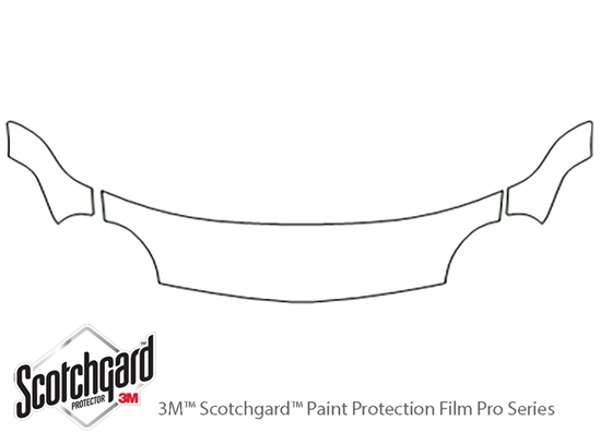 Dodge Neon 2002-2005 3M Clear Bra Hood Paint Protection Kit Diagram