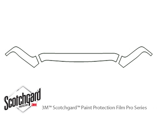 Dodge Ram 2002-2005 3M Clear Bra Hood Paint Protection Kit Diagram