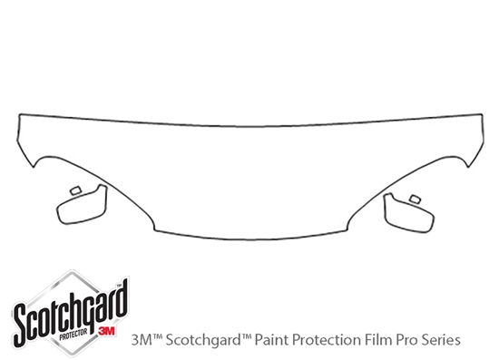 Dodge Viper 1992-1995 3M Clear Bra Hood Paint Protection Kit Diagram