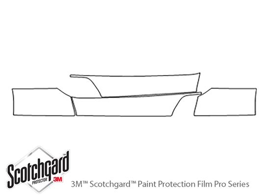 Dodge Viper 2003-2010 3M Clear Bra Door Cup Paint Protection Kit Diagram