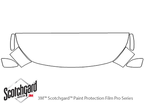 Fiat 124 Spider 2017-2020 3M Clear Bra Hood Paint Protection Kit Diagram