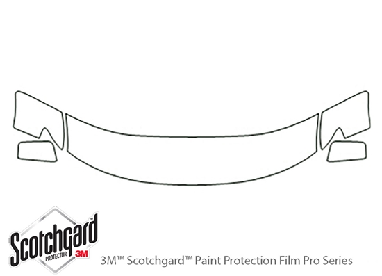 Ford Edge 2007-2010 3M Clear Bra Hood Paint Protection Kit Diagram