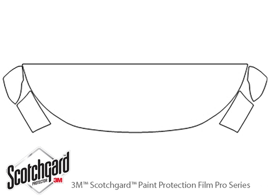 Ford Edge 2015-2018 3M Clear Bra Hood Paint Protection Kit Diagram