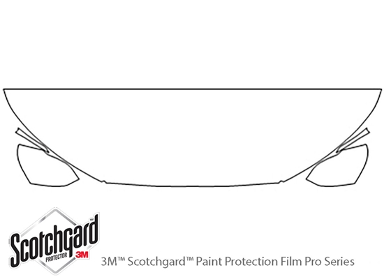 Ford Edge 2019-2024 3M Clear Bra Hood Paint Protection Kit Diagram