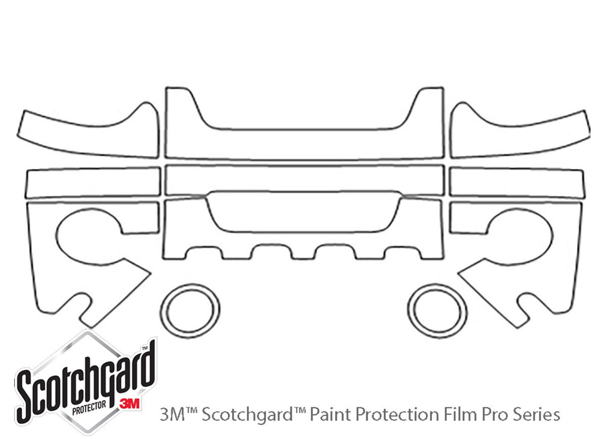 ##LONGDESCRIPTIONNAME2## 3M Clear Bra Bumper Paint Protection Kit Diagram