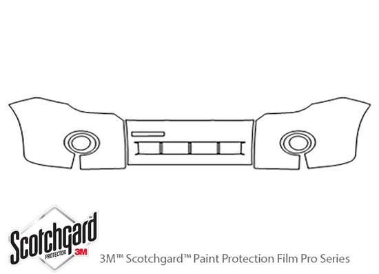 Ford Escape 2008-2012 3M Clear Bra Bumper Paint Protection Kit Diagram