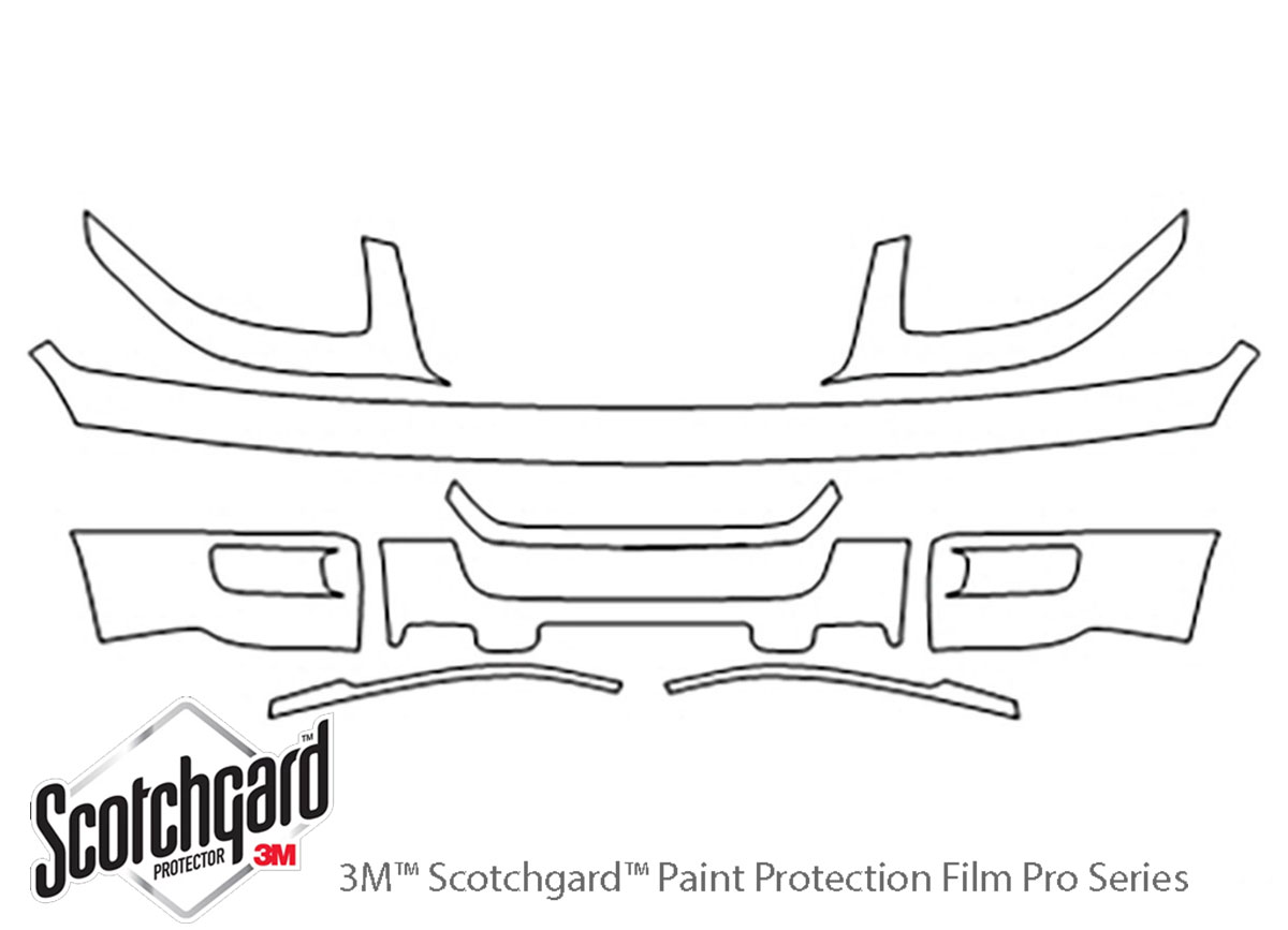 ##LONGDESCRIPTIONNAME2## 3M Clear Bra Bumper Paint Protection Kit Diagram